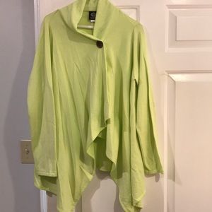 Asymmetrical one button cardigan